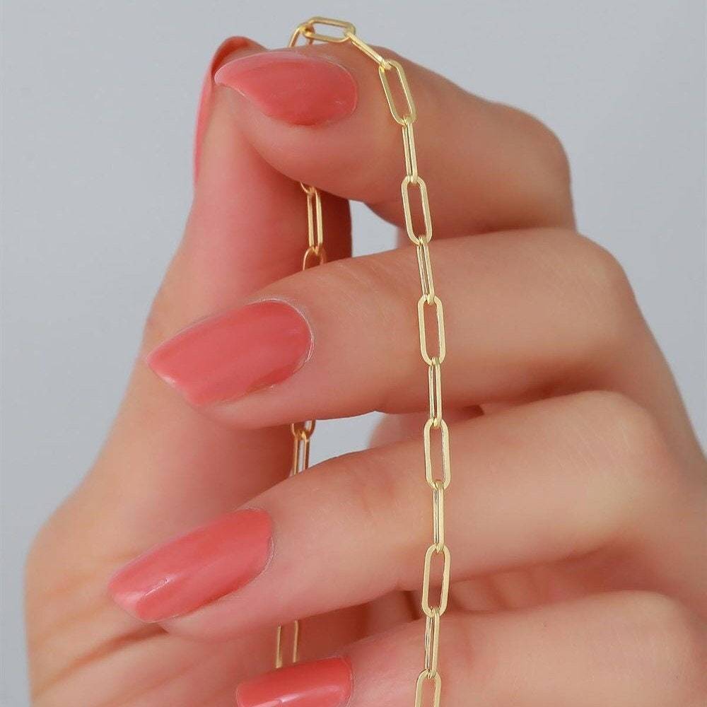 European and American cross-border stainless steel simple and versatile 18k gold plain chain, blade chain, twist chain, box chain, diy jewelry chain pic 22