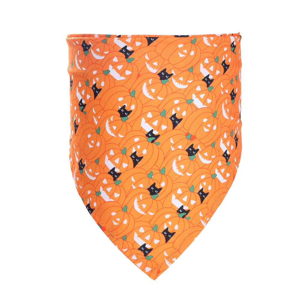 Pet scarf, Halloween pet saliva towel, cat decorative scarf, scarf, dog single-layer cute triangular scarf pic 2