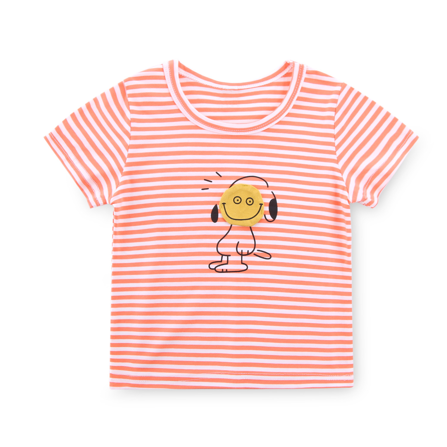 童趣T恤卡通儿童文化衫简约纯棉印字亲子班服批发详情2