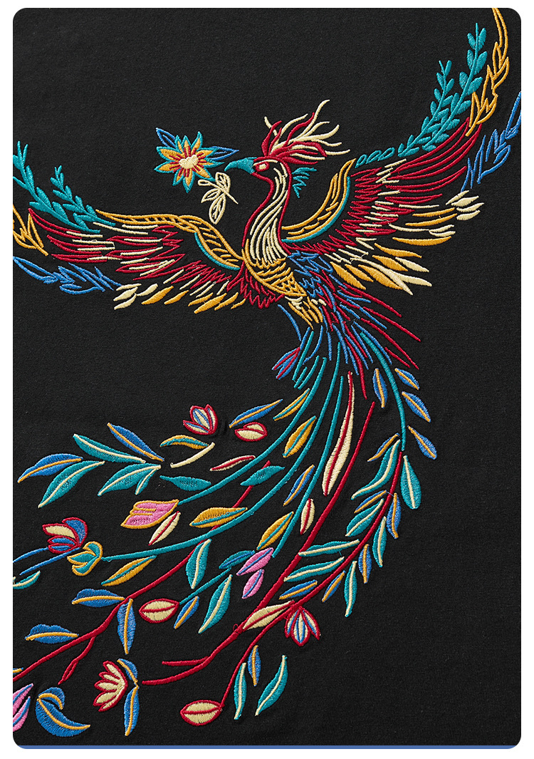 国潮夏季休闲纯棉短袖t恤男中国风刺绣宽松大码男装详情29