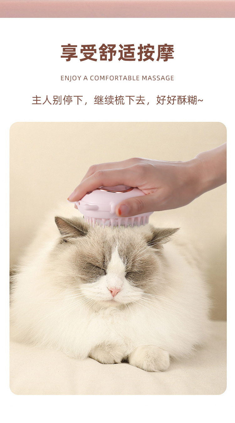 跨境厂家宠物梳子猫咪狗狗顺毛除毛宠物刷带激光图案逗猫玩具用品详情6