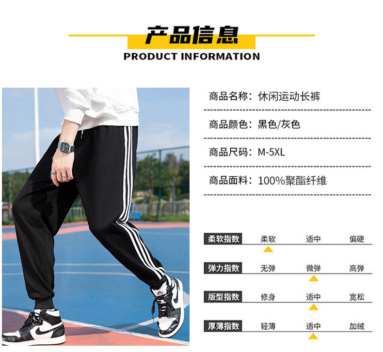 Waffle Casual pants for Men Spring/Autumn 2023 New trendy skinny sweatpants, drawstring loose sport pants for men pic 49