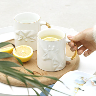 泼墨杯 抖音爆款大耳朵陶瓷杯批发网红马克杯伴手礼高颜值杯子ins详情11