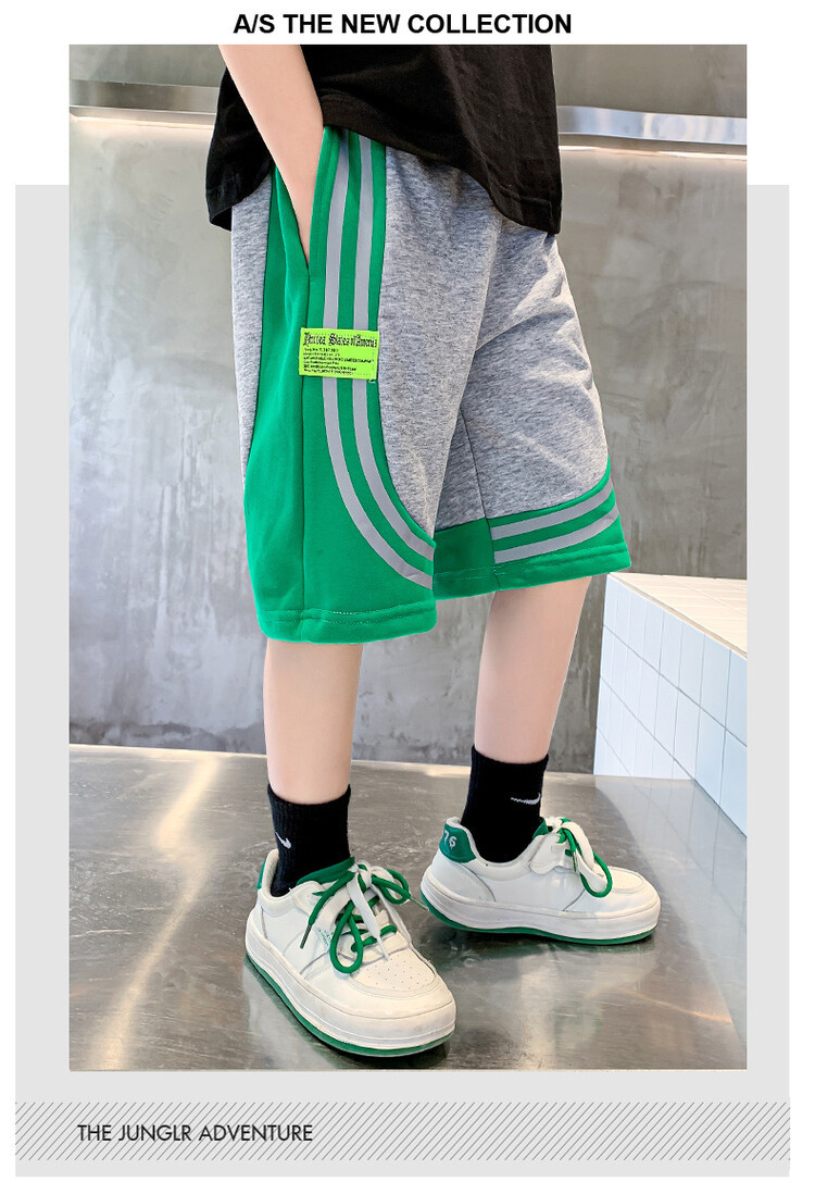 The 2022 new summer loose and stylish cotton capri shorts for boys are a trend of casual summer pants for middle-aged children pic 130