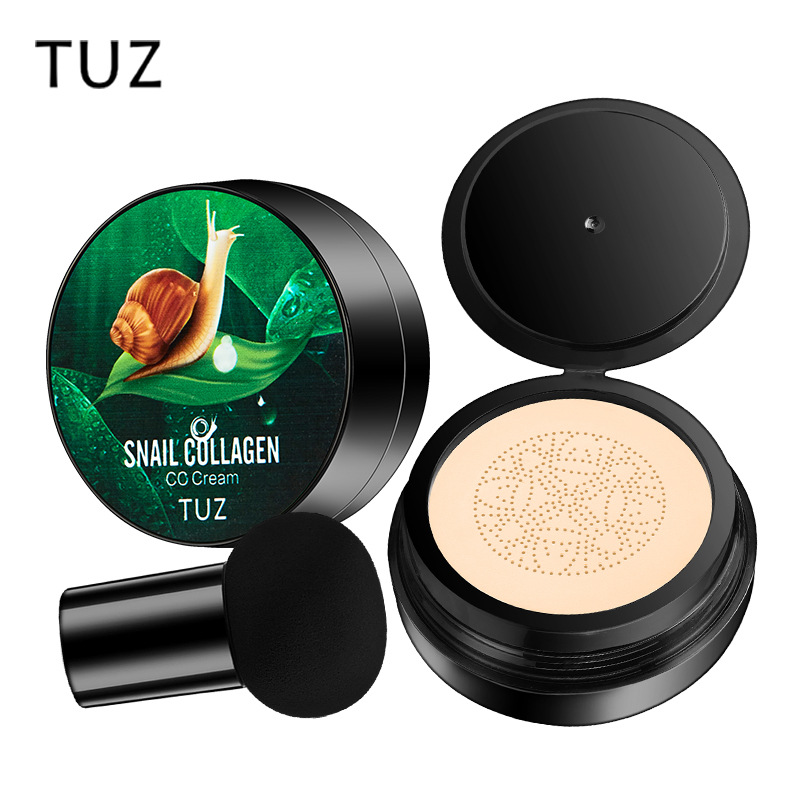 TUZ0214 Snail Collagen CC Cream, Mushroom Head Cushion BB Cream Foundation, Concealing and Brightening, Foreign Trade English pic 2