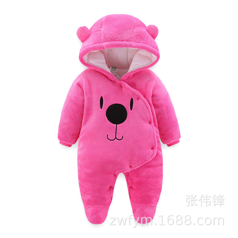Baby one-piece suit thickened autumn and winter outfits 0 baby clothes for boys and girls 1 newborn autumn clothes winter cotton-padded clothes crawling clothes pic 4