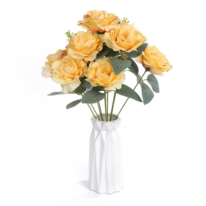 Artificial flowers, artificial roses, artificial flowers, hotel, home, living room, country style, classical photography props, decorative items, batch pic 2