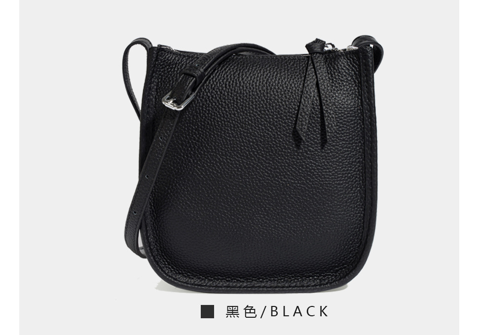 Leather single-shoulder bag for women, versatile and fashionable 2023 Korean small square bag, top layer cowhide ins Korean version crossbody bag, small bag pic 42