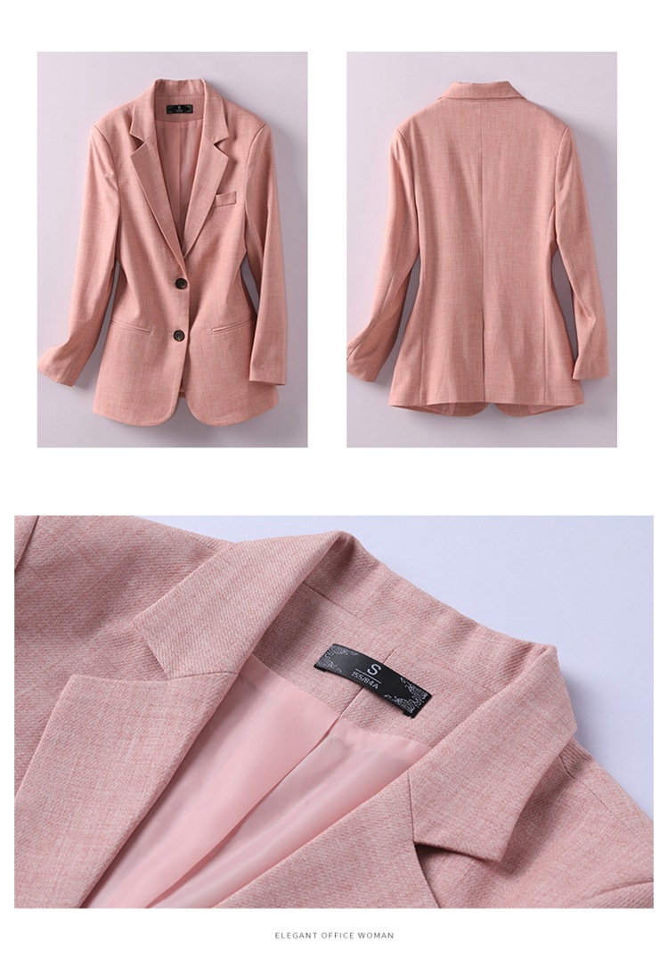 2022年秋季新款韩版时尚气质小西装女式职业装长袖西服外套女修身详情28
