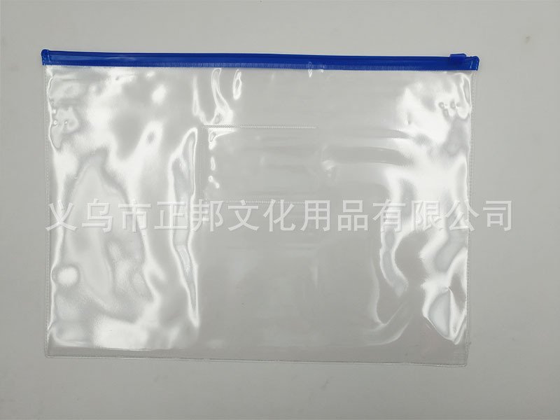 Factory wholesale transparent PVC edge bags, a4 file bags, custom zipper file bags, custom-made advertising logos pic 5