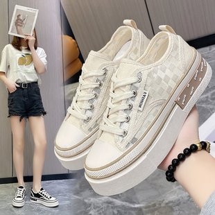 韩版潮流透气老爹鞋女2022夏季厚底增高网红原宿风休闲女式运动鞋详情6