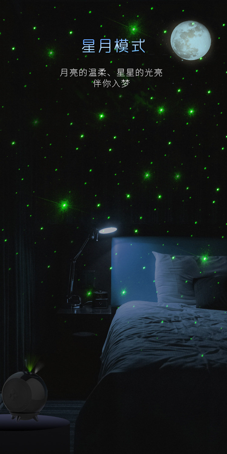 Best-selling planet and starry sky projection lights, romantic Qixi Festival gifts, starry sky lights, atmosphere lights, laser projection 3D night lights pic 3