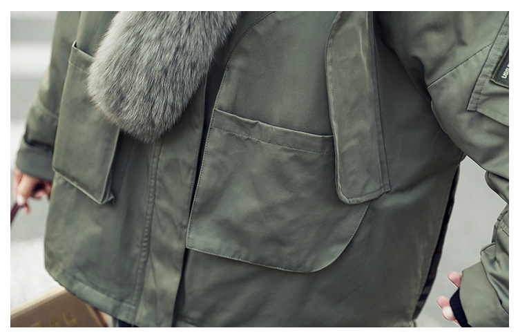 A loose 2020 new winter coat for women in Korean style, with fleece and thickening, a short and eye-catching cotton-padded jacket pic 27