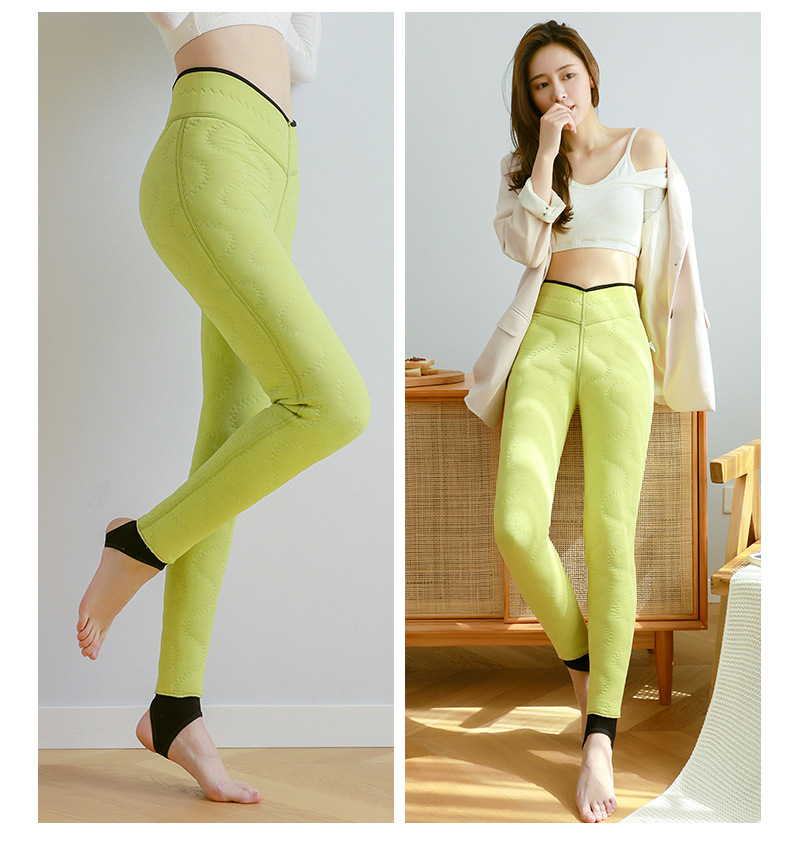 Fleece and thickened silk leggings, winter high-waisted one-piece thermal pants, super thick moisturizing cotton pants for women, 580g pic 20
