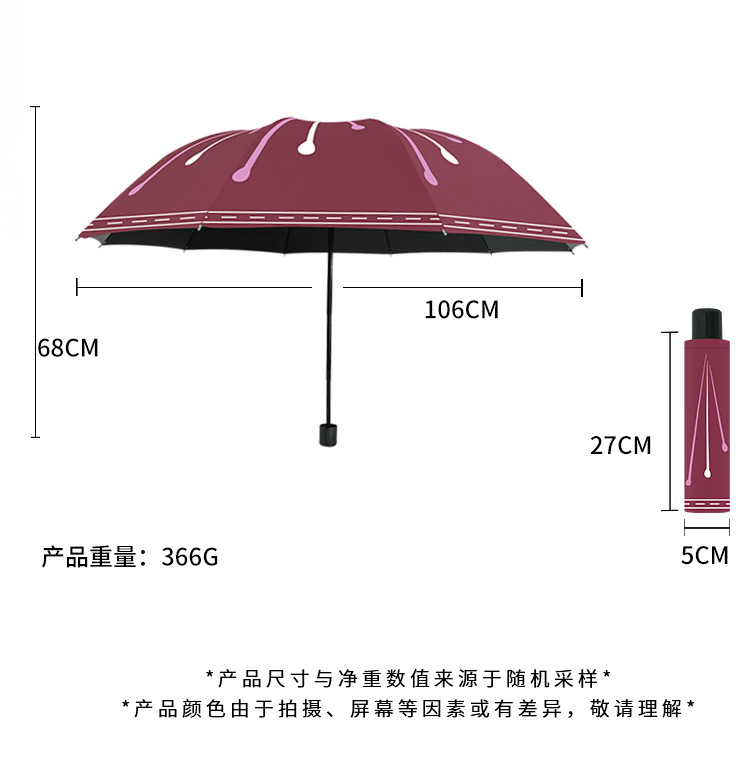 雨伞大号防晒天堂伞批发遮阳防晒晴雨两用黑胶双人太阳伞自动雨伞详情4