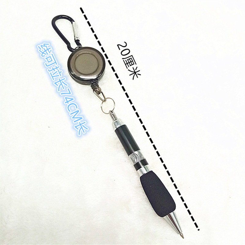 Wholesale anti-loss drawstring pens, drawstring ballpoint pens, mountain buckle easy-pull buckle metal ballpoint pens, two-yuan products pic 4