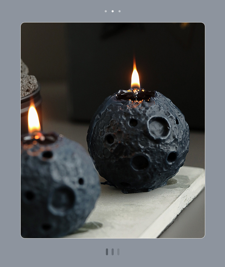Moon scented candles, creative bedroom ornaments and souvenirs, spherical moon candles pic 3