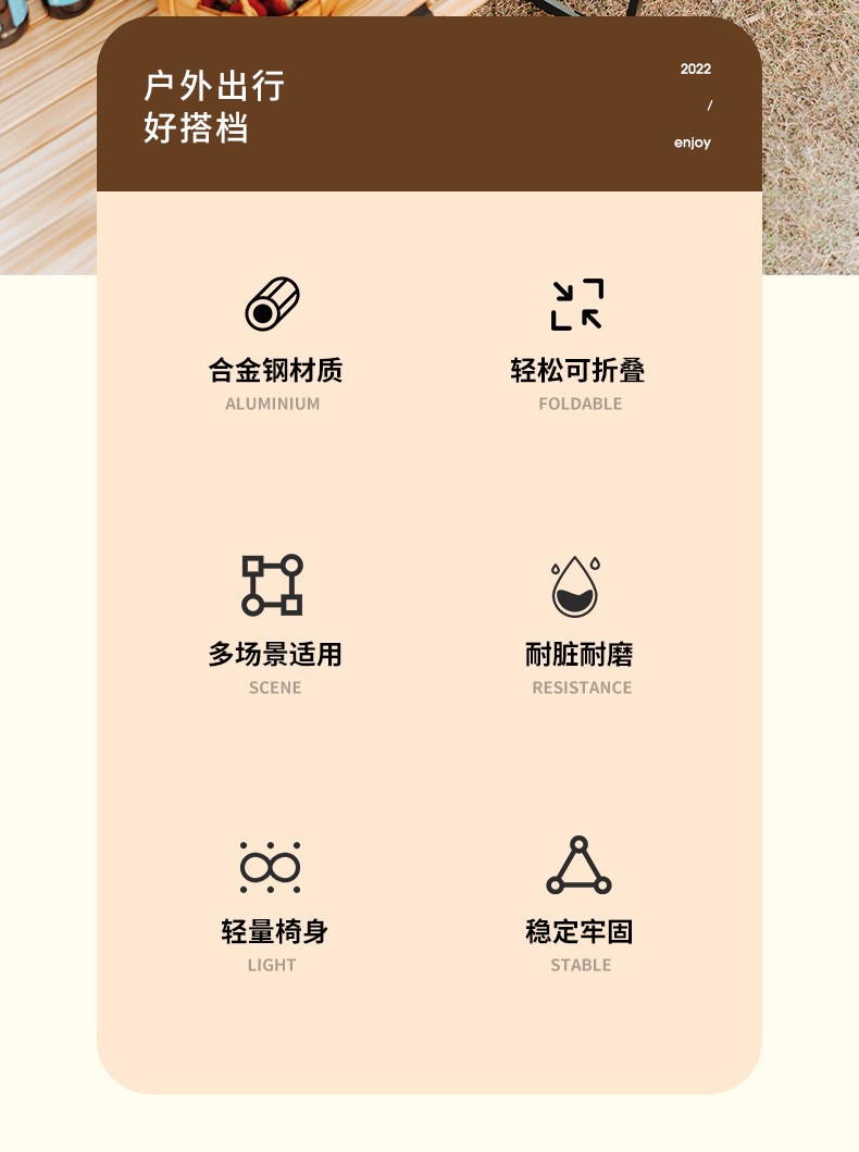 Wholesale of outdoor folding chairs, Kemite chairs, camping and leisure folding chairs, portable and foldable beach chairs, and moon chairs pic 2