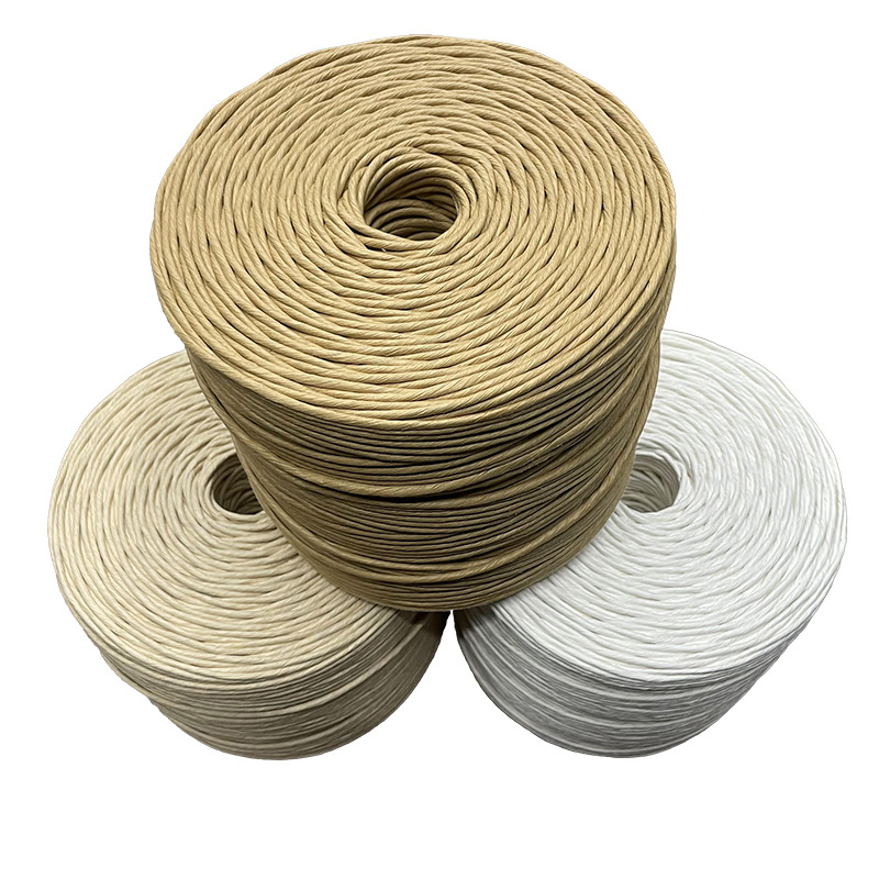 纸绳单丝 4mm彩色礼品袋草帽捆扎茶叶鲜花包装厂家直销拉力大纸绳详情12