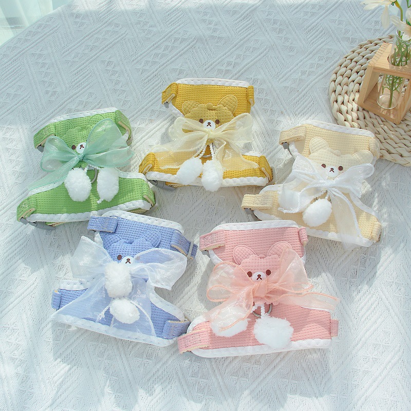 新款猫咪牵引绳防挣脱专用溜猫绳遛猫绳背心式背带栓小猫绳子猫链详情6