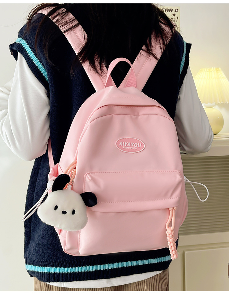 书包男高中生日系简约大容量新款双肩包女初中大学生百搭电脑背包详情6