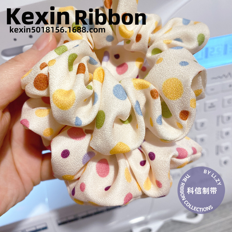 9cm single-color cloth strip fat intestine hair band, single-layer cloth strip handmade diy hair accessory bow material large intestine hair band pic 4