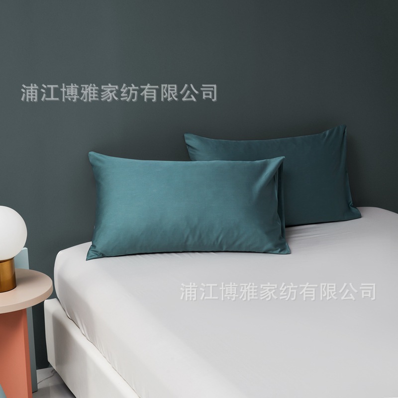 New Product 2022 Light Luxury Pair Pillowcase, 60-count long-staple cotton AB panel design, double-piece universal pillowcase wholesale pic 14