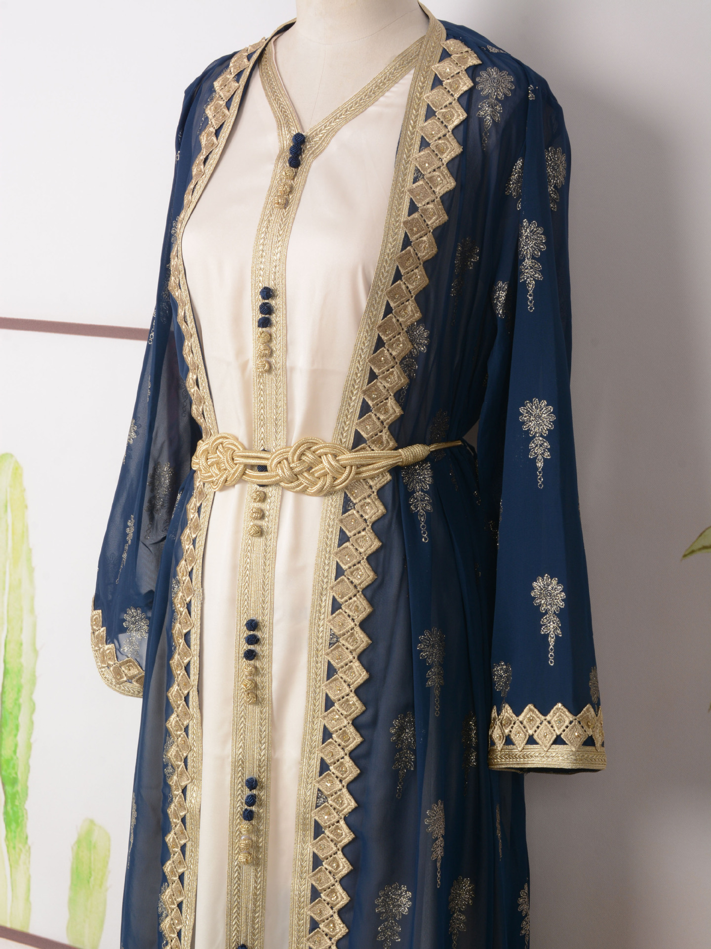 MT029 Middle East Cross-border Trade Arab Clothing, robes, embroidered cardigans, vests, two-piece dresses, ebay pic 47