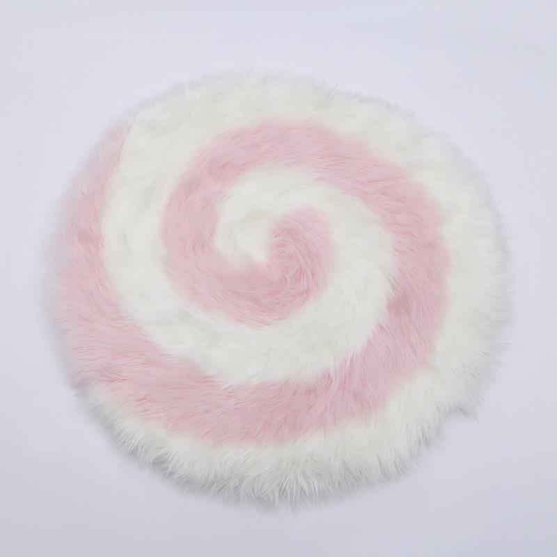 自主 轻奢可爱卡通长毛绒家用地毯儿童房床边装饰欢迎光临地毯地垫网红爆款详情5