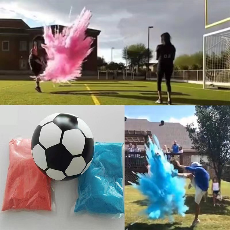 New cross-border Amazon Shopee gender identification powder football gender revealed baby birthday party supplies pic 11