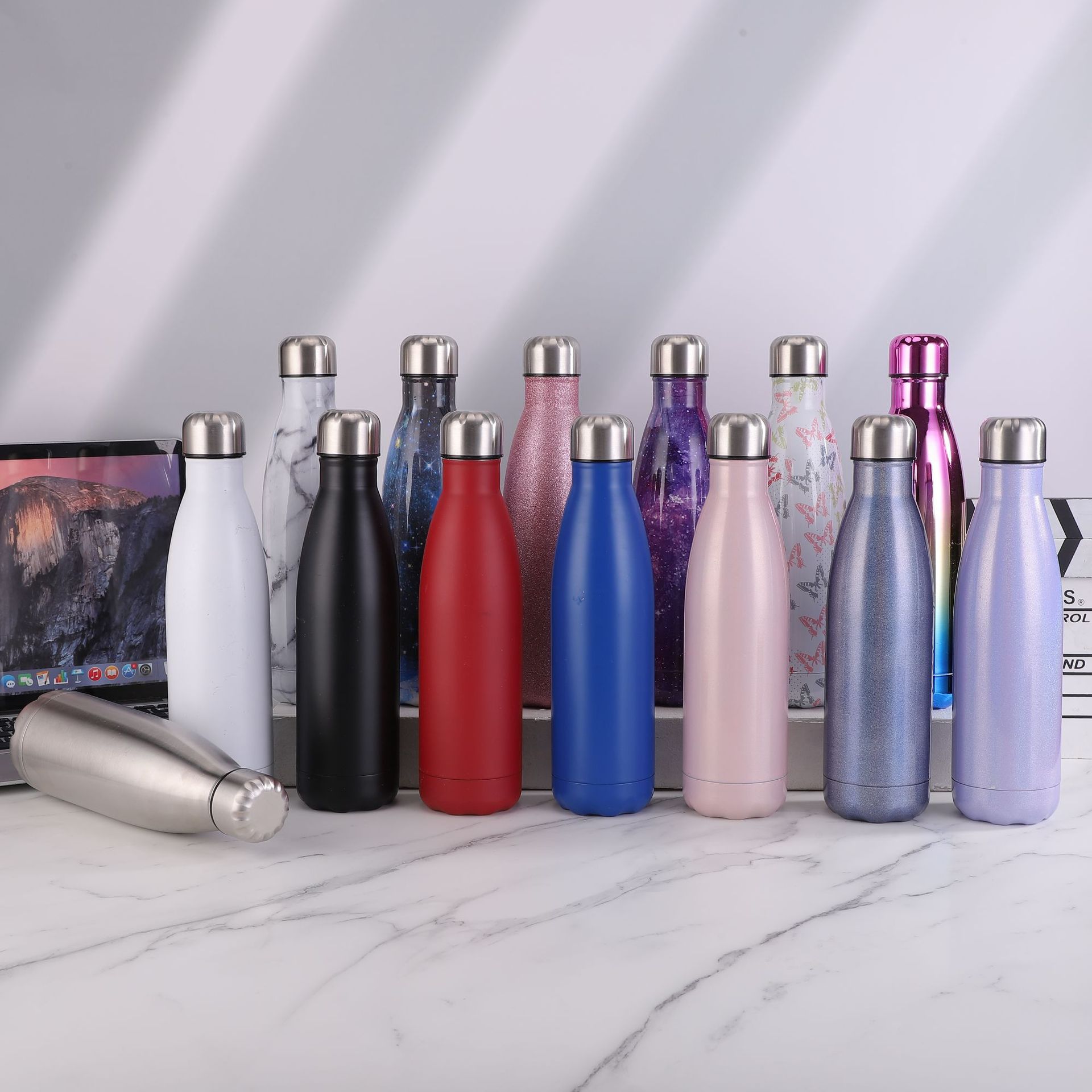 Cross-border Amazon stainless steel cola bottle, 304 double-layer vacuum insulated cup, American sports water cup, portable cup pic 1