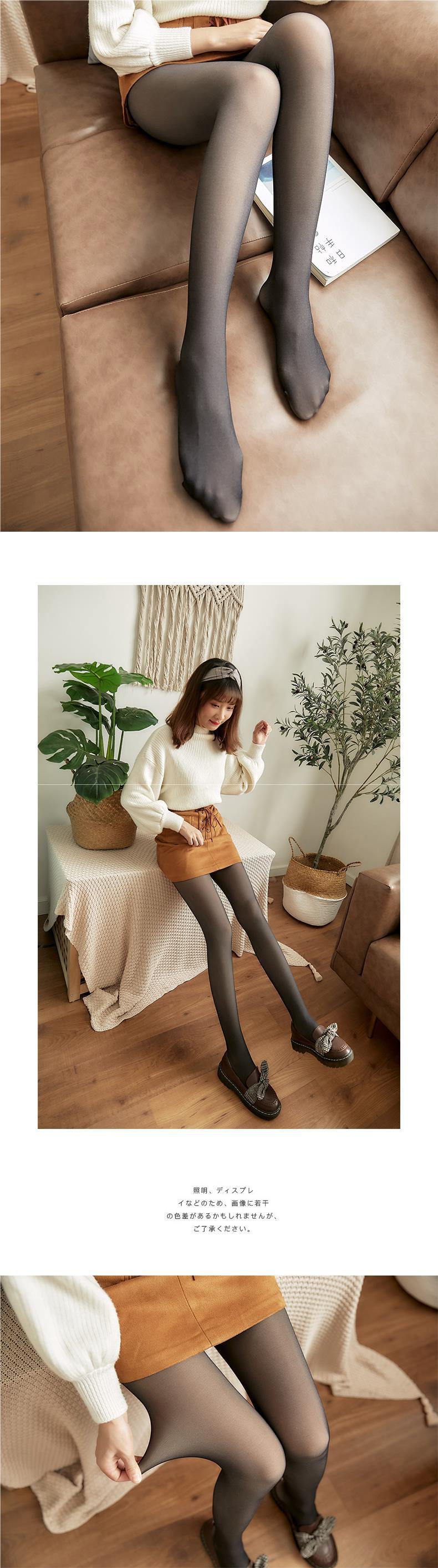 空姐灰加厚加绒透肤打底裤女秋冬外穿假透肉连裤袜跨境大码一体裤详情12