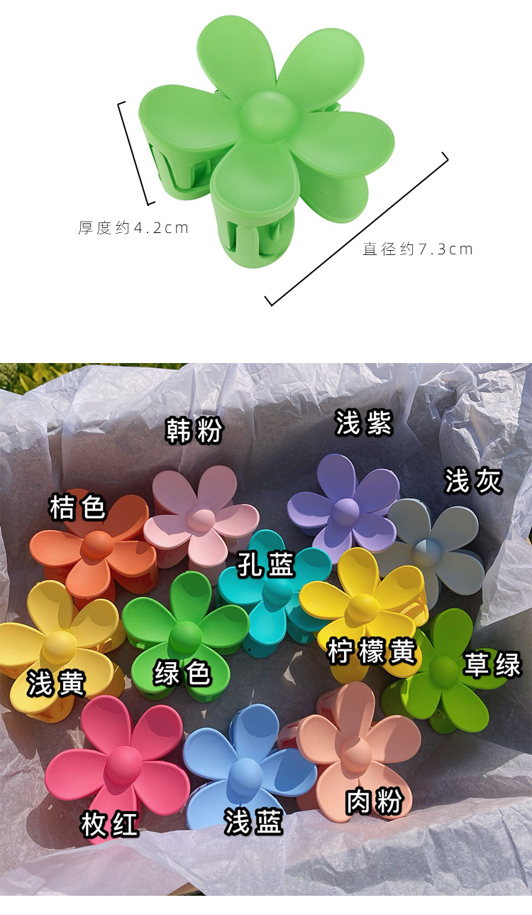 Duowei accessories, the same style as the Korean Internet, featuring a popular grab clip with a large flower design, is a super fairy-like hair clip and updo accessory for girls pic 8