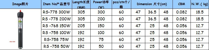 Supply pure titanium electric heating rods/fish pond heating tubes/aquarium heating equipment RS-778 pic 29