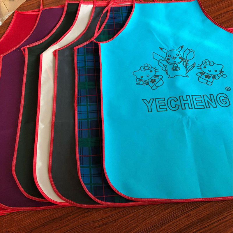 Factory direct supply: 2 yuan store, 80*60 solid-color aprons, floral fabric aprons, waterproof aprons, a bundle of 10 pieces, 2 yuan supply pic 2