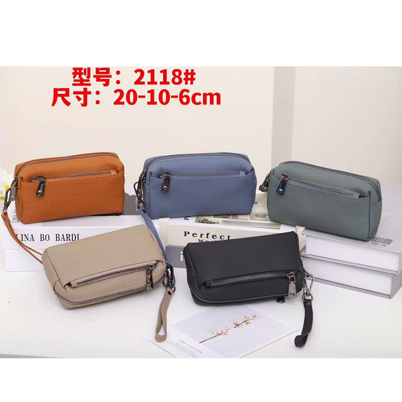 真皮女包2023新款头层牛皮单肩斜挎大容量贝壳女生手机拉链钱小包详情1