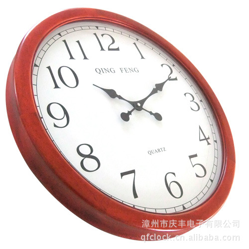 Extra-large size living room round silent wall clock, retro solid wood wall-mounted clock, antique rosewood clock, Amazon custom clock pic 3