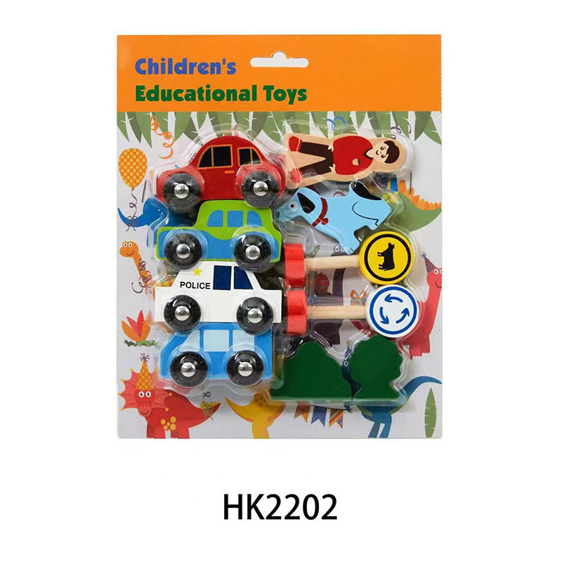 儿童益智科教实木磁性火车 木制交通标志牌马路标识牌仿真汽车详情12