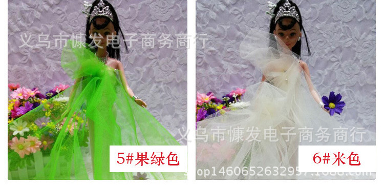 Medium-hard polyester American mesh fabric wedding dress, puffy skirt fabric, doll princess dress pic 5