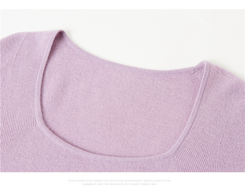 48-count fine-spun wool sweater for women, 100 pure wool seamless one-piece base layer, slim 18-stitch ultra-fine knitted sweater, thin pic 25