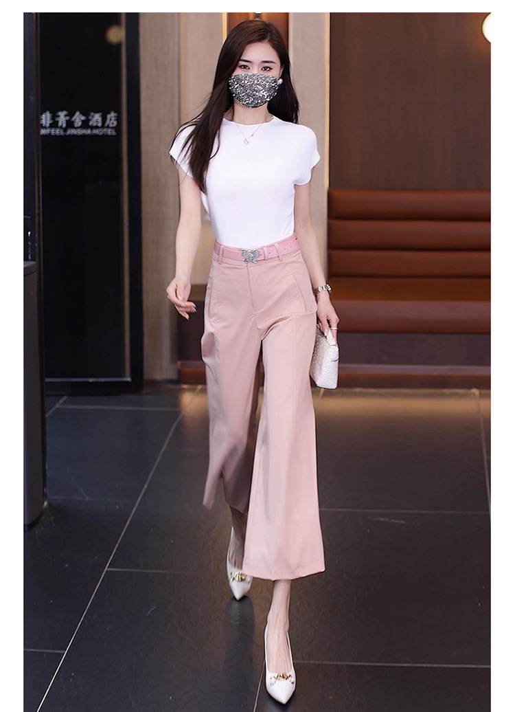 天丝棉九分裤女2024夏季新款高腰显瘦休闲裤直筒宽松西装阔腿裤子详情19