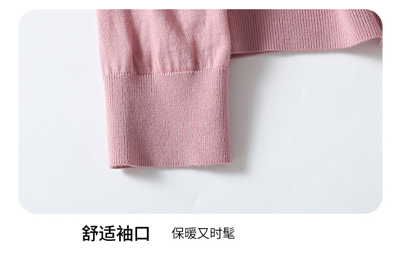 Fine-spun machine-washable wool sweater for women, spring and autumn, 16-stitch 100% knitted sweater for women, casual and versatile cardigan, BN667 pic 9