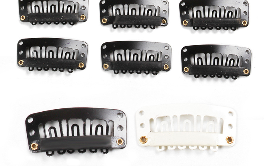 Factory wholesale of wig accessories such as clips, stainless steel BB clips, water drop clips, U-shaped clips, wig buttons, and hair extension clips pic 3