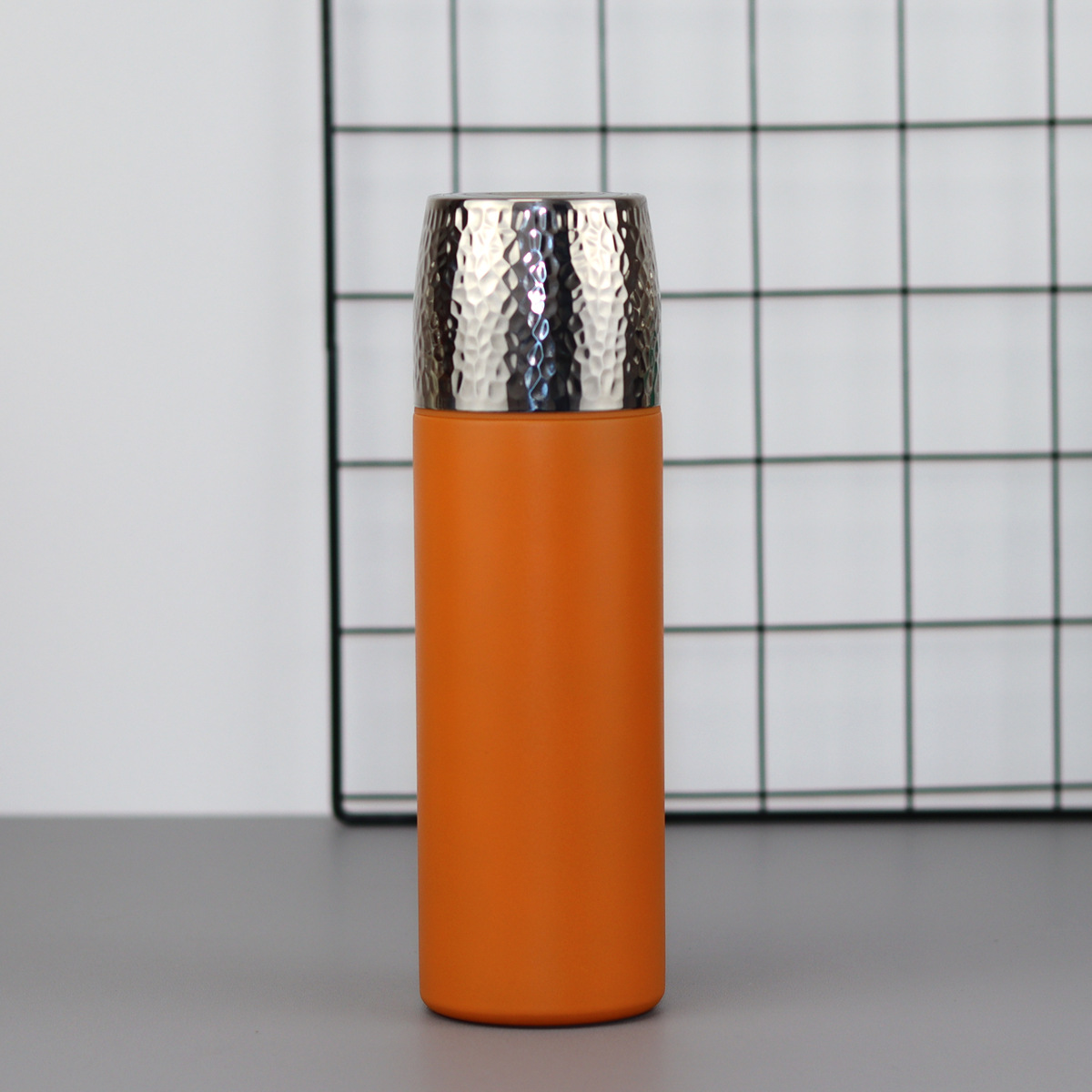 跨境内销礼品休闲焖茶保温杯锤纹钢盖水杯子弹头时尚ins学生水杯详情20