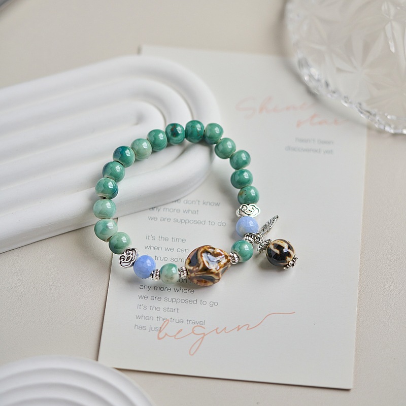 Jingdezhen ceramic bracelet, new Chinese-style jewelry source supply, 10 yuan for 3 bracelets, versatile for women, with a sense of luxury pic 11