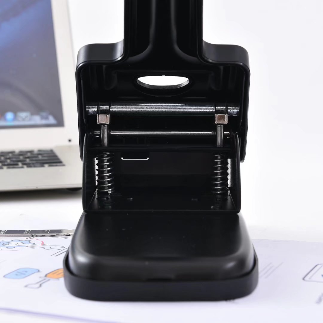 Factory-supplied exclusive double-hole punch, manual binding punch, loose-leaf labor-saving punch with ruler, round hole punch pic 5