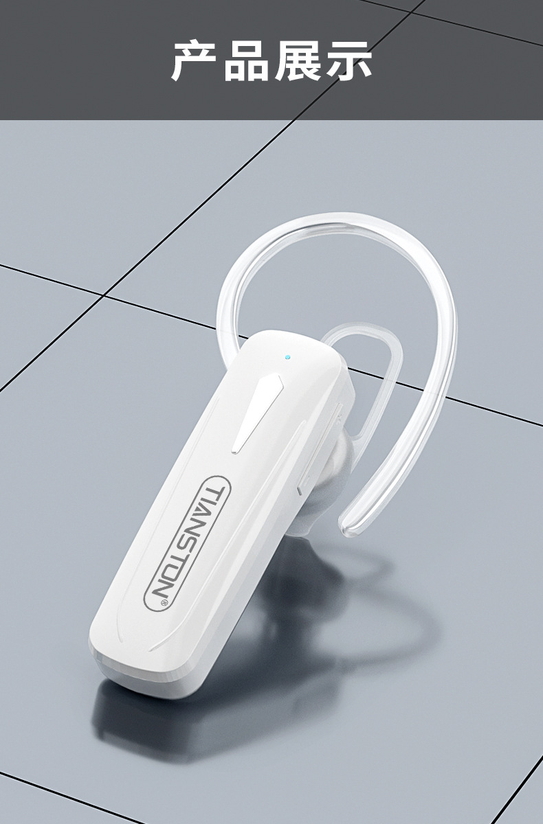 Wireless in-ear Bluetooth headphones, single-ear hanging type with large battery, suitable for wholesale of Apple and Huawei Bluetooth headphones pic 8