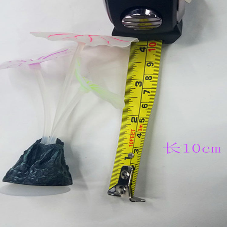 Fish tank simulation lotus leaf mushroom decorations, multiple colors of simulation coral tree small jellyfish decorations pic 38