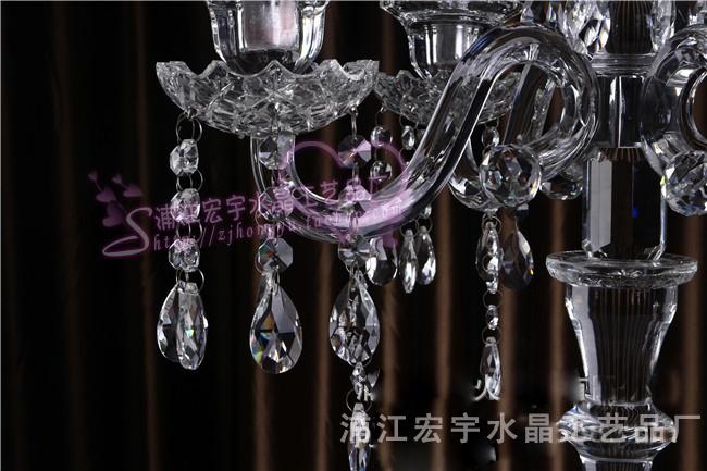 现货批发欧式五头水晶烛台婚庆道具蜡烛台摆件样板房家居酒店软装详情24