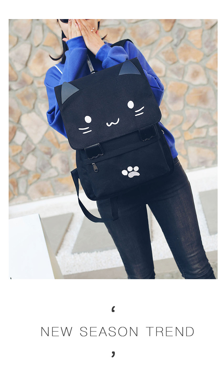 Wholesale Japanese-style cute three-dimensional cat large-capacity schoolbags, cute girls, pink and cute cartoon backpacks, backpacks for girls pic 13